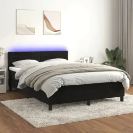 vidaxl-lozko-kontynentalne-z-materacem-i-led-czarny-aksamit-140x200cm