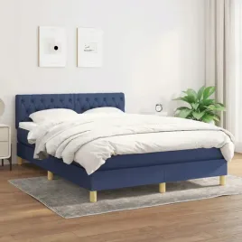 vidaxl-lozko-kontynentalne-z-materacem-niebieskie-tkanina-140x190-cm