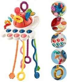 montessori-zabawka-sensoryczna-osmiornica-dla-dzieci-gryzak-4w1-pomaranczow