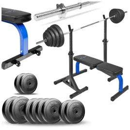 zestaw-kulturystyczny-81kg-silowy-lawka-stojaki-sztanga-obciazenia