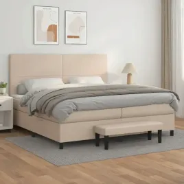 vidaxl-lozko-kontynentalne-z-materacem-cappuccino-ekoskora-200x200-cm