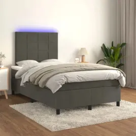 vidaxl-lozko-kontynentalne-z-materacem-i-led-szary-aksamit-120x200cm