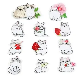naprasowanki-naszywki-kotki-koty-rozne-wzory-komplet-11-elementow