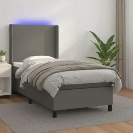 vidaxl-lozko-kontynentalne-z-materacem-i-led-szara-ekoskora-90x190-cm