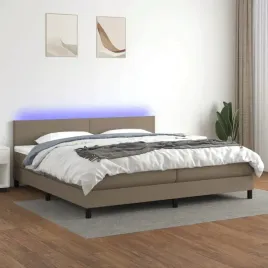 vidaxl-lozko-kontynentalne-z-materacem-taupe-200-x-200-cm-tkanina