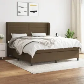 vidaxl-lozko-kontynentalne-z-materacem-brazowe-tkanina-160x200-cm
