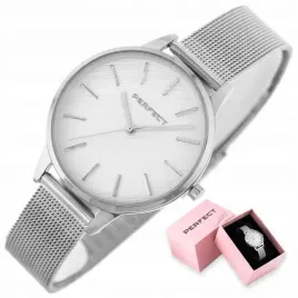 zegarek-damski-perfect-talia-box-grawer-mesh-srebrny-na-siatce