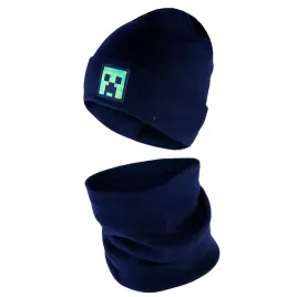 czapka-i-komin-chlopiecy-komplet-bawelniany-w-prazki-game-zestaw-6-lat