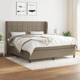 vidaxl-lozko-kontynentalne-z-materacem-taupe-tkanina-160x200-cm