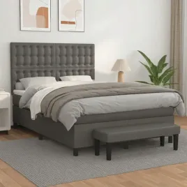 vidaxl-lozko-kontynentalne-z-materacem-szare-ekoskora-140x200-cm