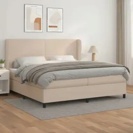 vidaxl-lozko-kontynentalne-z-materacem-cappuccino-ekoskora-200x200-cm