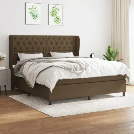 vidaxl-lozko-kontynentalne-z-materacem-brazowe-tkanina-160x200-cm