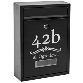 skrzynka-pocztowa-na-listy-czarna-wzor-napis-skrzynka-z-adresem-na-listy
