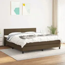 vidaxl-lozko-kontynentalne-z-materacem-brazowe-tkanina-160x200-cm