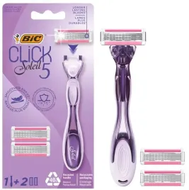 bic-zestaw-maszynka-click-5-soleil-2-wklady-do-maszynki-ostrza-nozyki