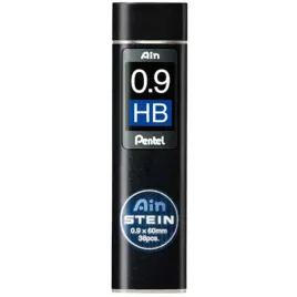 grafity-wklady-grafitowe-do-olowkow-pentel-ainstein-09-hb-36-szt-fiolka-xl