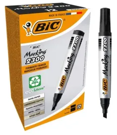 bic-zestaw-marker-permanentny-2300-czarny-scieta-koncowka-alkoholowy-x12