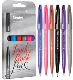 pisaki-zestaw-pisakow-pedzelkowych-pentel-sign-pen-brush-ses15-6kol-zimnych
