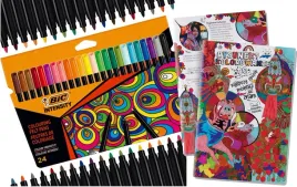 bic-pisaki-mazaki-flamastry-intensity-up-szkolne-24-k-kolorowanka-zestaw