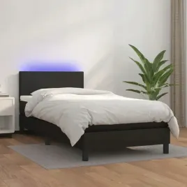 vidaxl-lozko-kontynentalne-z-materacem-i-led-czarna-ekoskora-90x190-cm