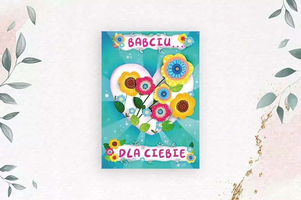 laurka-b6-dla-babci-serce-stan-nowy