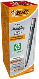 bic-zestaw-fine-pocket-marker-permanentny-czerwony-alkoholowy-x12
