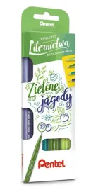 zestaw-pisakow-pentel-sign-brush-pen-4kol-zielone