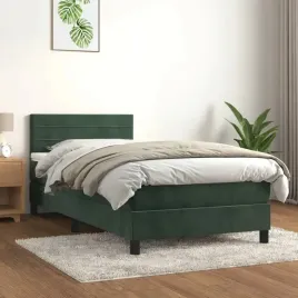 vidaxl-lozko-kontynentalne-z-materacem-zielone-aksamit-80x200-cm