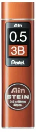grafity-do-olowkow-pentel-ainstein-05-3b-40szt-xl