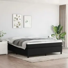 vidaxl-lozko-kontynentalne-z-materacem-czarne-tkanina-180x200-cm