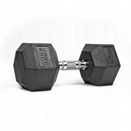 hantla-hex-20kg-ciezarek-ogumowany-hantel-staly-ciezar-powlekany