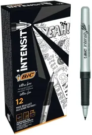 bic-grip-ultra-fine-marker-permanentny-cienki-zestaw-czarny-x12