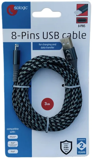 kabel-usb-8-pin-apple-lighting-3m-sologic-kolor-niebieski
