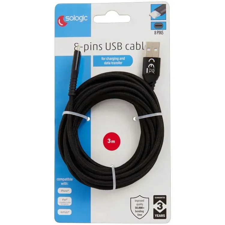 kabel-usb-8-pin-apple-lighting-3m-sologic-czarny