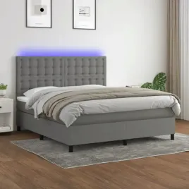 vidaxl-lozko-kontynentalne-z-materacem-ciemnoszara-tkanina-180x200cm
