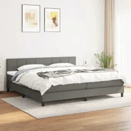vidaxl-lozko-kontynentalne-z-materacem-ciemnoszara-tkanina-180x200-cm