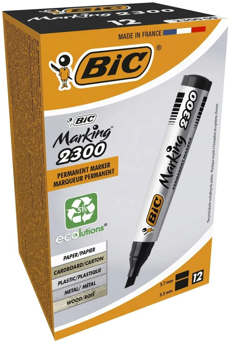 marker-permanentny-bic-marking-2300-czarny-sciety