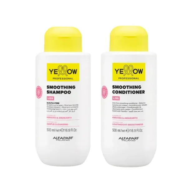 Alfaparf Yellow Liss szampon 500 ml + odżywka 500 ml zestaw prostujący