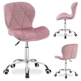 fotel-biurowy-krzeslo-obrotowe-dla-dziecka-welurowe-rozowe-chrom-kolka