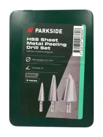 parkside-zestaw-wiertel-do-blach-hss