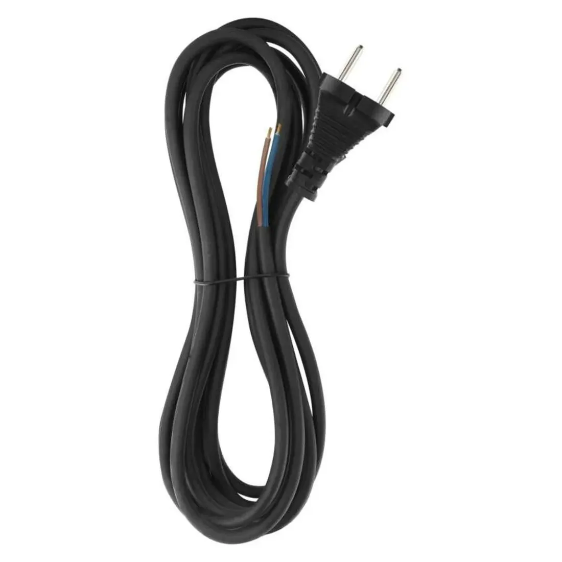 kabel-zasilajacy-5m-guma-2x1-stan-nowy