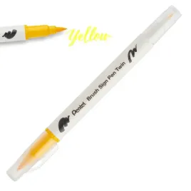 pisak-pentel-brush-sign-pen-twin-sesw30-zolty