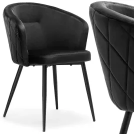 krzeslo-tapicerowane-welurowe-czarne-loft-velvet-pikowane-kuchnia-jadalnia