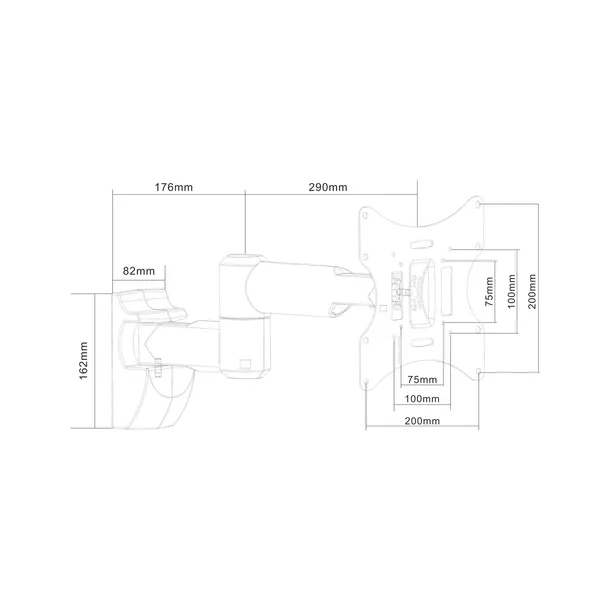 uchwyt-scienny-do-lcd-13-42-czarny-regulacja-typ-obrotowy-uchylny
