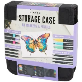 zestaw-kredek-i-pisakow-avec-w-piorniku-54-elementy