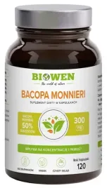 biowen-bacopa-monnieri-koncentracja-pamiec-stres-sen-mozg-120-kapsulek