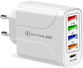 ladowarka-sieciowa-5a-biala-vega-faston-48w-4xusb