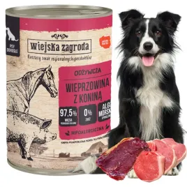 wiejska-zagroda-karma-mokra-dla-psa-hipoalergiczna-wieprzowina-konina-400g