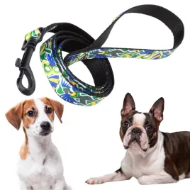 smycz-tradycyjna-dla-malego-sredniego-psa-z-raczka-i-modnym-nadrukiem-s