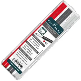 pica-6045-wklady-do-olowka-2b-big-dry-forall-grafit-czerwony-bialy-12szt